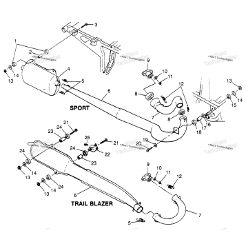 EXHAUST SYSTEM SPORT 400L W97BA38C & TRAIL BLAZER