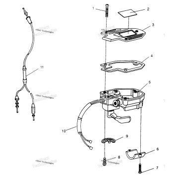 CONTROLS THROTTLE ASM./CABLE TRAIL BOSS