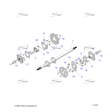 SUSPENSION, REAR AXLE,BEARING, DISC AND HUB