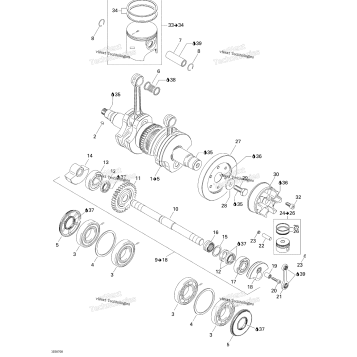 CRANKSHAFT AND PISTONS