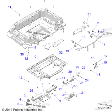 BODY, REAR BOX FRAME AND PIVOT
