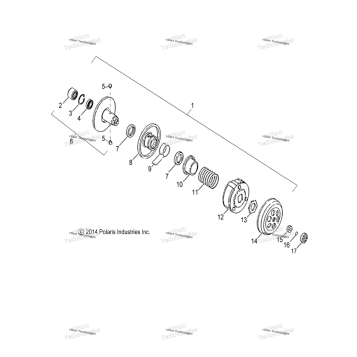 DRIVE TRAIN, SECONDARY CLUTCH