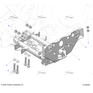 CHASSIS, MOUNTING, FRONT GEARCASE