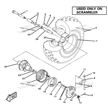 FRONT WHEEL & BRAKE ASSEMBLY