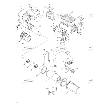 ENGINE SUPPORT AND MUFFLER