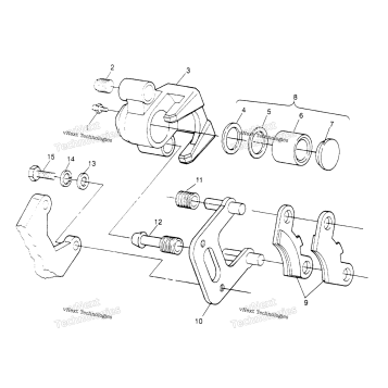 FRONT BRAKE ASSEMBLY XPLORER 4X4