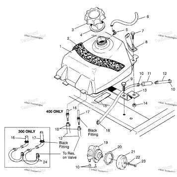 FUEL TANK XPRESS 300 & XPRESS 400 W969540