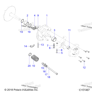 DRIVE TRAIN, PRIMARY CLUTCH 24SXE95PP