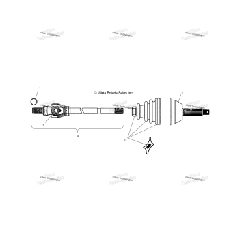 FRONT DRIVE SHAFT (6X6) A04RD50AA/AB/AC/A04RF50AA (4987918791B04)