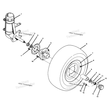 FRONT WHEEL ASSEMBLY 2X4