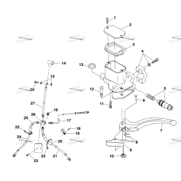 CONTROLS MASTER CYLINDER/BRAKE LINE A99CH50EB