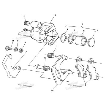 FRONT BRAKE ASSEMBLY 6X6 350L