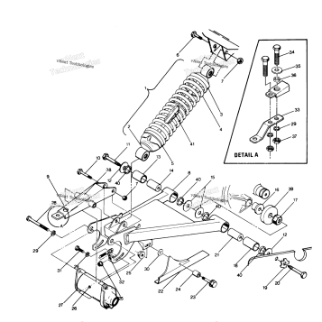SWING ARM WELDMENT & REAR SHOCK ASSEMBLY