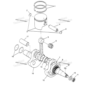 PISTON & CRANKSHAFT 6X6 300