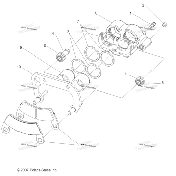 BRAKES, REAR CALIPER