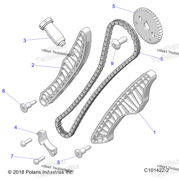 ENGINE, CAM CHAIN & SPROCKET