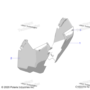 BODY, FRONT MUD GUARDS