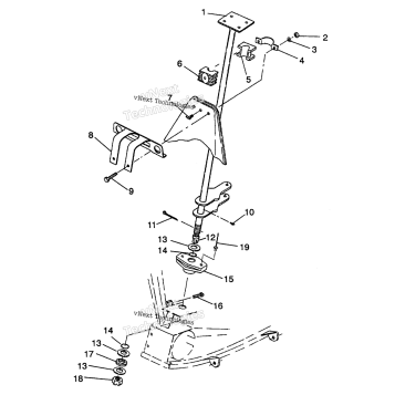 STEERING POST ASSEMBLY 6X6 350L