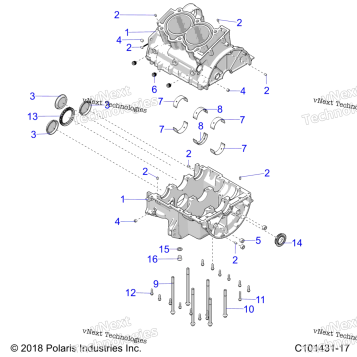 ENGINE, CRANKCASE