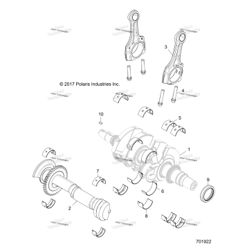 ENGINE, CRANKSHAFT AND BEARINGS