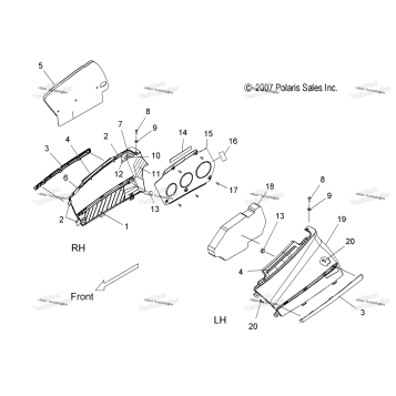 BODY, SIDE PANELS (49SNOWPANEL08800RMK)