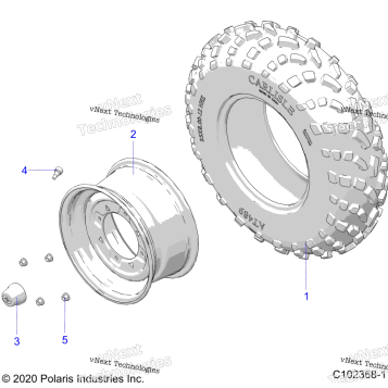 WHEELS, FRONT TIRE
