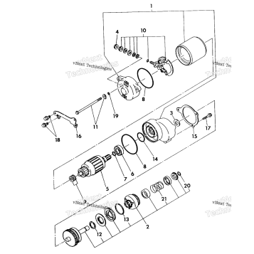 STARTING MOTOR ASSEMBLY 350 2X4