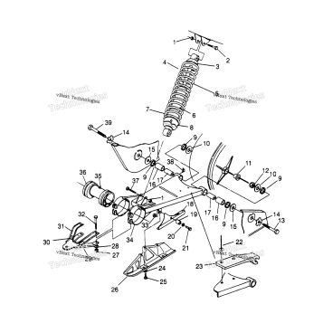 SWING ARM/SHOCK MOUNTING TRAIL BOSS