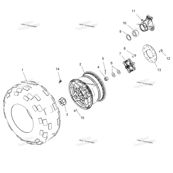 WHEELS, REAR TIRE & BRAKE DISC A17SEE57FL