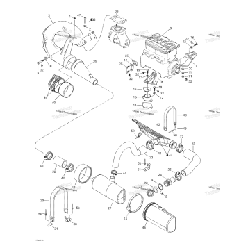 ENGINE SUPPORT AND MUFFLER