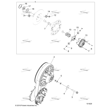 DRIVE TRAIN, SECONDARY CLUTCH