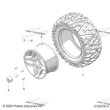 WHEELS, REAR TIRE