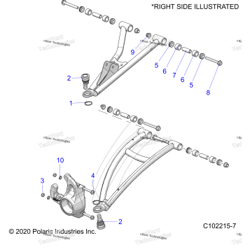 SUSPENSION, FRONT AARMS, MOUNTING