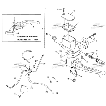 CONTROLS MASTER CYLINDER/BRAKE LINE TRAIL BOSS