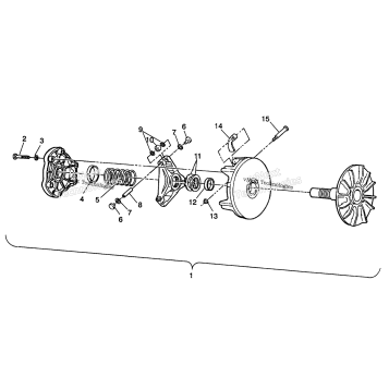 DRIVE CLUTCH ASSEMBLY 6X6 350L