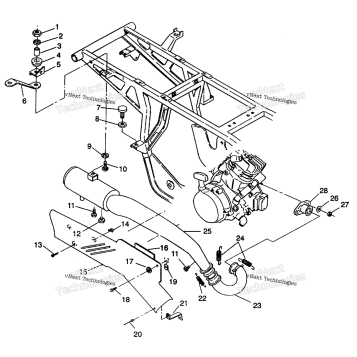 EXHAUST SYSTEM 4X4 350L