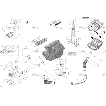ENGINE AND AIR INTAKE SILENCER