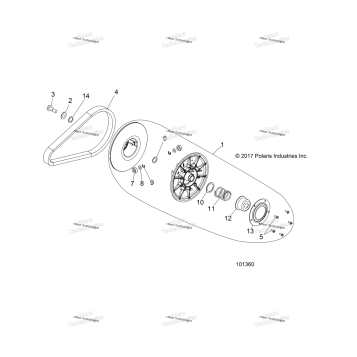 DRIVE TRAIN, SECONDARY CLUTCH