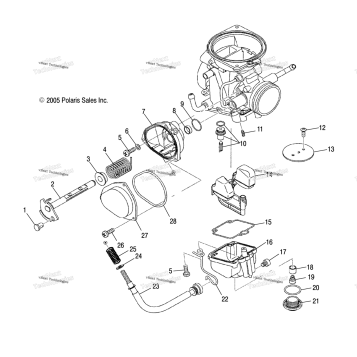 ENGINE, CARBURETOR, LOWER