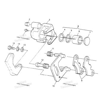 FRONT BRAKE ASSEMBLY 2X4 400L