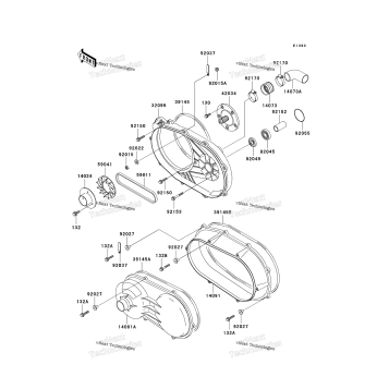 CONVERTER COVER/DRIVE BELT