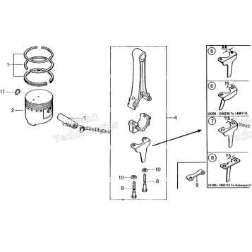 PISTON + + CONNECTING ROD