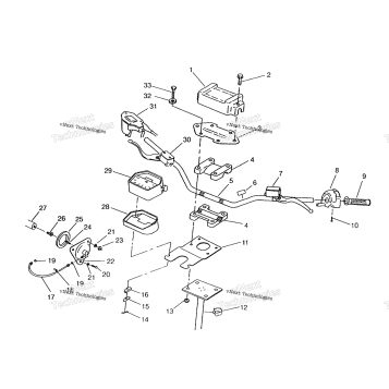 STEERING HANDLEBAR 6X6 400L, SWEDISH & NORWEGIAN N948740