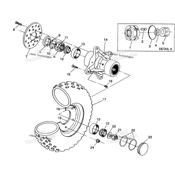 FRONT WHEEL ASSEMBLY 6X6 350L