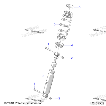 SUSPENSION, REAR SHOCKS A19SDE57F1/SDA57F1