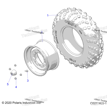 WHEELS, FRONT TIRE