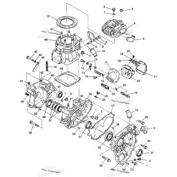 CRANKCASE & CYLINDER 4X4 350L