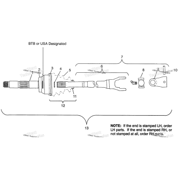 CV JOINT BTB MAGNUM 4X4 & SWEDISH MAGNUM 4X4 S968144
