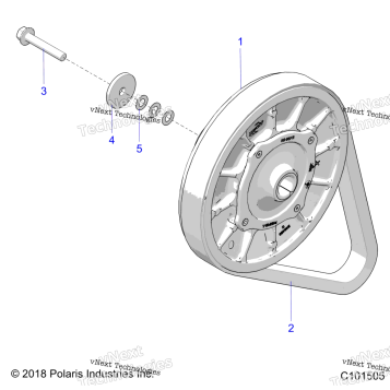DRIVE TRAIN, SECONDARY CLUTCH