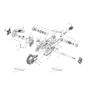SWING ARM/REAR GEARCASE MOUNTING A02CD50AA/AB/FB